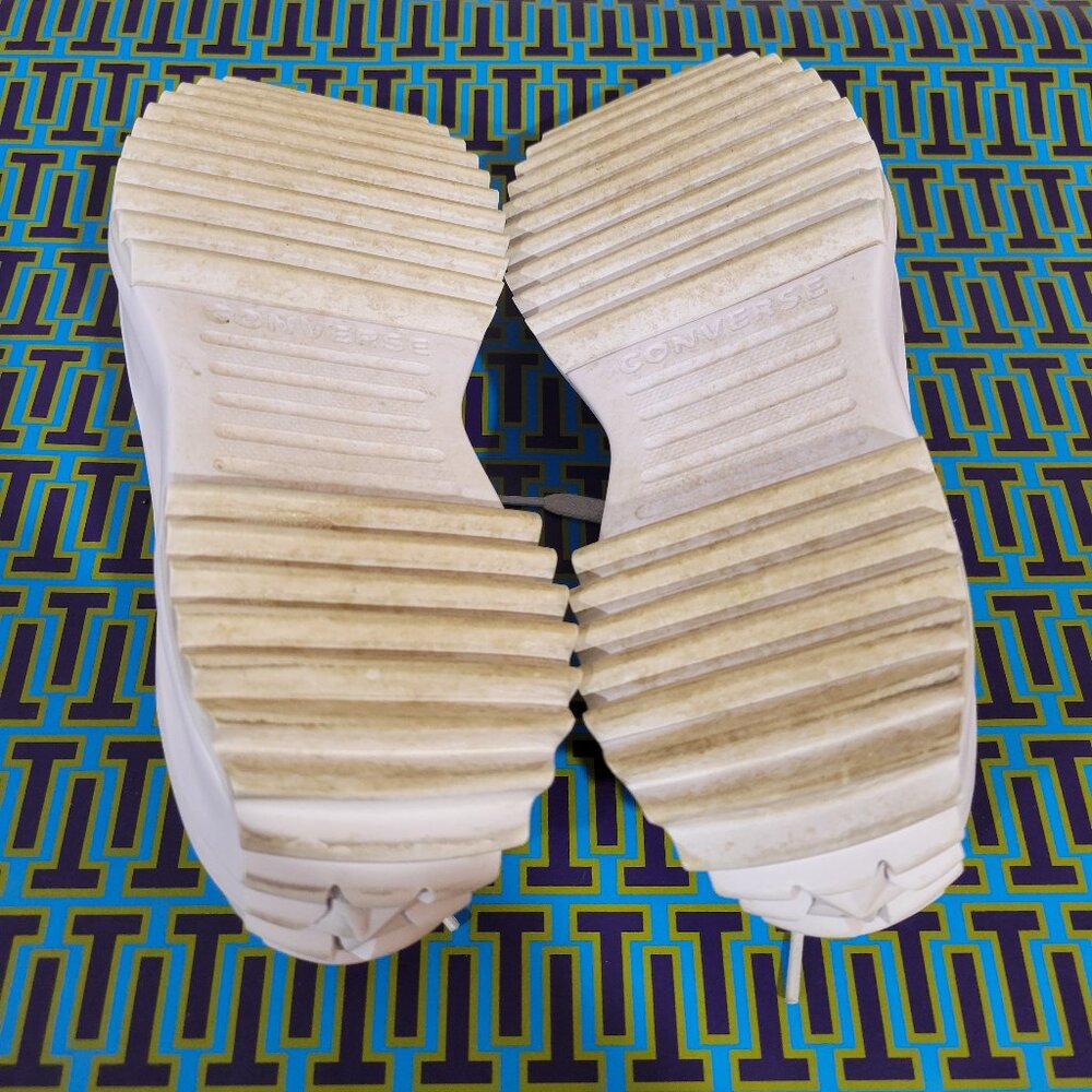 CONVERSE Platform White Canvas Sneaker Size 8.5 - Picture 10 of 12